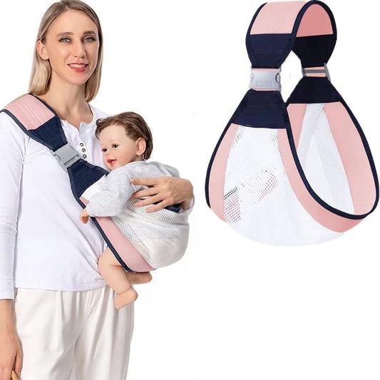 Breathable Baby Sling Carrier – Lightweight Adjustable Infant Holder for Newborn & Toddlers