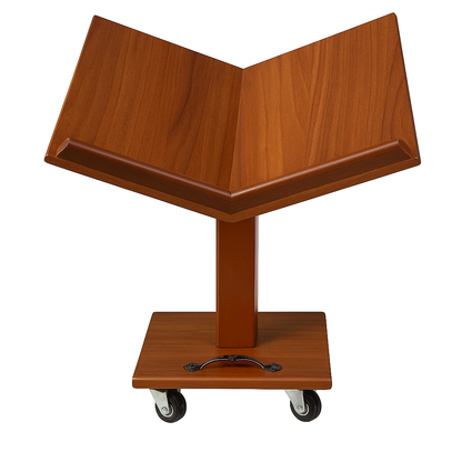 Wooden Quran Holder & Book Stand with Wheels (Fixed Height 60 cm)  حامل قرآن