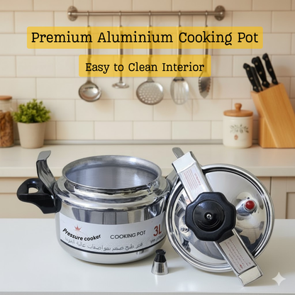 Pressure Cooker 3L قدر ضغط – قدر طهي سريع لموقد الغاز والكهرباء
