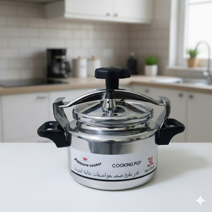 Pressure Cooker 3L قدر ضغط – قدر طهي سريع لموقد الغاز والكهرباء