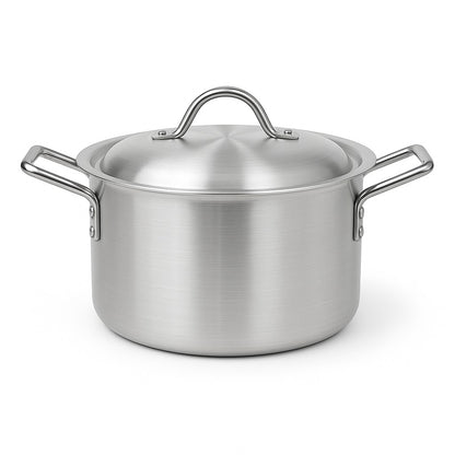 Aluminium Cookware Set – Durable Heavy-Duty Pots & Lids – طقم قدور ألومنيوم متين وعالي التحمل مع أغطية (5 قطع)