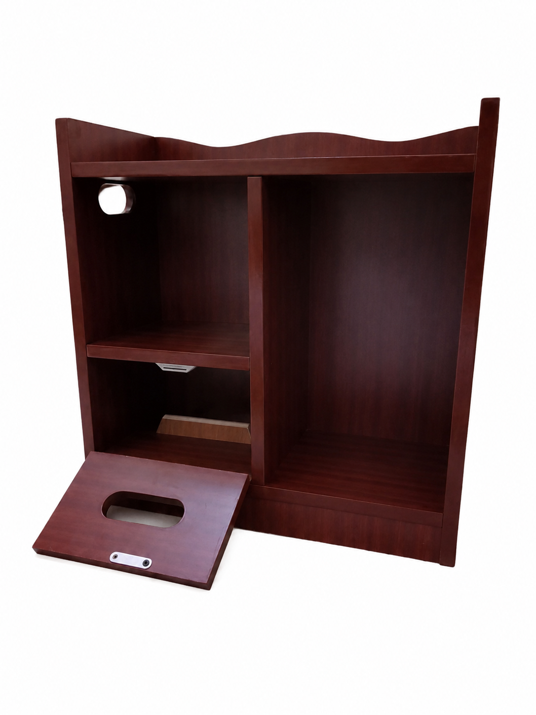 Wooden Quran Storage Rack / Tissue Box & Prayer Essentials Organizer حامل مصحف خشبي مع حامل علبة مناديل