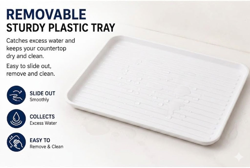 Dish Drying Rack for Kitchen Counter رف تجفيف الاطباق